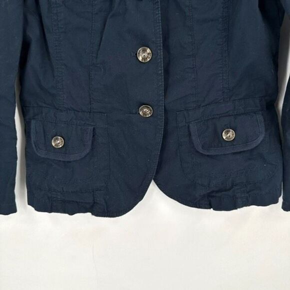 Vintage Y2K Esprit Women's Cotton Pockets Button Front Jacket Navy Blue Small - Picture 8 of 9